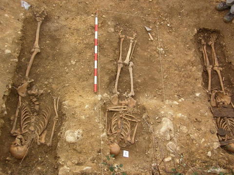 Trabajos de exhumación en Valdenoceda
